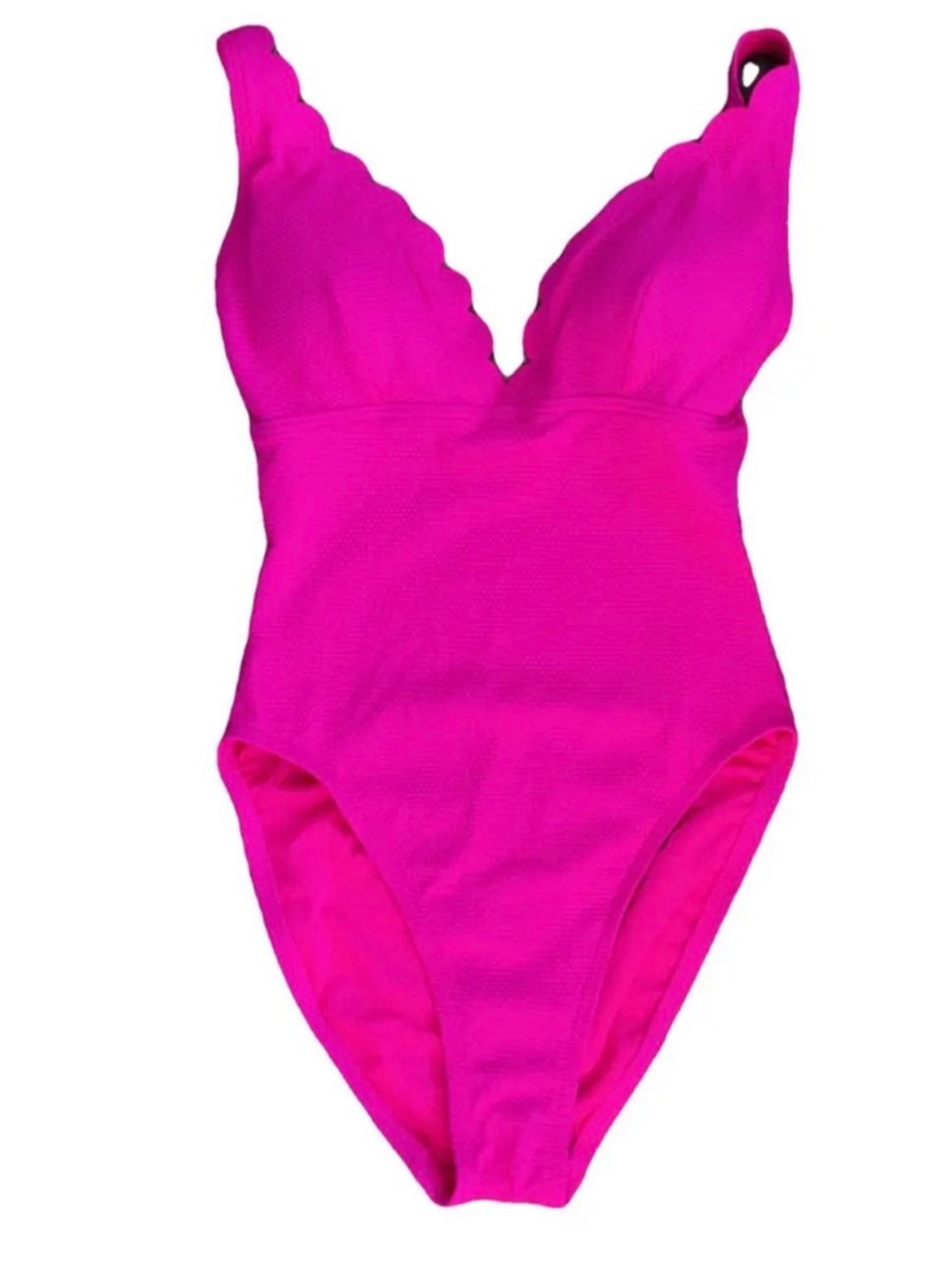 Kate Spade Hot Pink Scalloped One-Piece Swimsuit NWT